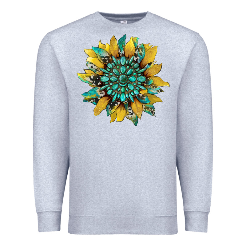 Sunflower With Gemstone And Cowhide Premium Sweatshirt by Artiststas | Teevron