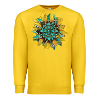 Lemon sunflower with gemstone and cowhide Premium Sweatshirt - Artiststas