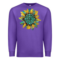 Purple sunflower with gemstone and cowhide Premium Sweatshirt - Artiststas