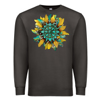 Smoke sunflower with gemstone and cowhide Premium Sweatshirt - Artiststas