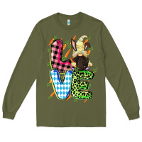 Army Green Love Easter gnome Easter Day Long Sleeve Tee - CowGirlArtShop