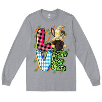 Heather Grey Love Easter gnome Easter Day Long Sleeve Tee - CowGirlArtShop
