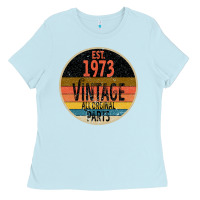 Baby Blue Est 1973 Vintage All Original Parts Ladies Tee - Bettercallsaul