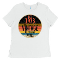 White Est 1973 Vintage All Original Parts Ladies Tee - Bettercallsaul