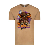 Vintage Camel Messy bun Basketball girl Vintage Tee - HowdyJamesFarm