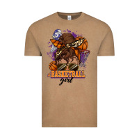 Vintage Coffee Messy bun Basketball girl Vintage Tee - HowdyJamesFarm
