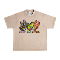 French Oak peace love crawfish mardi gras Urban Heavy Tee - CowGirlArtShop