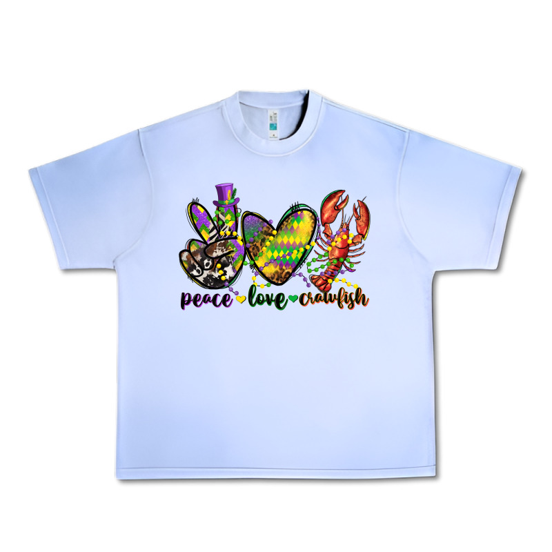 Peace Love Crawfish Mardi Gras Urban Heavy Tee by CowGirlArtShop | Teevron