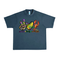 Midnight Navy peace love crawfish mardi gras Urban Heavy Tee - CowGirlArtShop