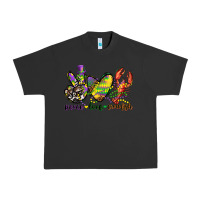 Pigment Black peace love crawfish mardi gras Urban Heavy Tee - CowGirlArtShop