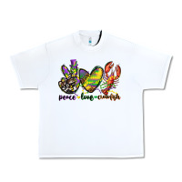 White peace love crawfish mardi gras Urban Heavy Tee - CowGirlArtShop