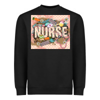 Black Easter Nurse Heavyweight Sweatshirt - LillyAllenDesigns
