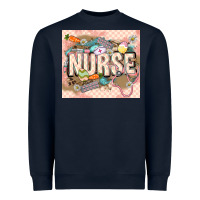 Navy Easter Nurse Heavyweight Sweatshirt - LillyAllenDesigns