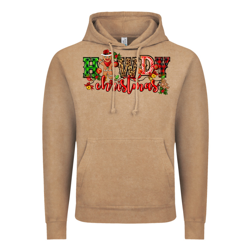 Howdy Christmas Gingerman Bread With Cowboy Vintage Hoodie by CowGirlArtShop | Teevron