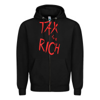 Black tax the rich shirt (on back)political t shirts for women men t shirt Zipper Hoodie - minhPixels