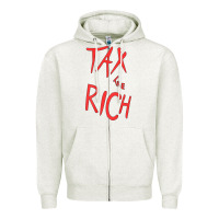 Oatmeal Heather tax the rich shirt (on back)political t shirts for women men t shirt Zipper Hoodie - minhPixels