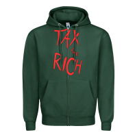 Sports Green tax the rich shirt (on back)political t shirts for women men t shirt Zipper Hoodie - minhPixels