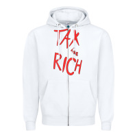White tax the rich shirt (on back)political t shirts for women men t shirt Zipper Hoodie - minhPixels