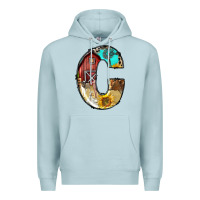 Blue Mist farm life alphabet lowercase letters c Premium Hoodie - BundleAndBundleShop