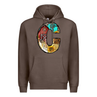 Coffee farm life alphabet lowercase letters c Premium Hoodie - BundleAndBundleShop