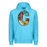 Ocean Blue farm life alphabet lowercase letters c Premium Hoodie - BundleAndBundleShop