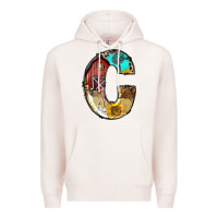 Pale Pink farm life alphabet lowercase letters c Premium Hoodie - BundleAndBundleShop
