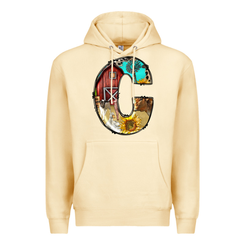 Farm Life Alphabet Lowercase Letters C Premium Hoodie by BundleAndBundleShop | Teevron