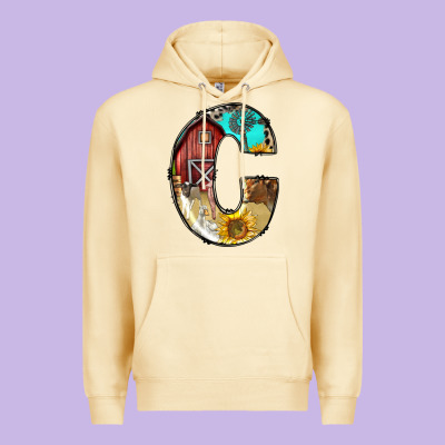 Farm Life Alphabet Lowercase Letters C Premium Hoodie Designed By Bundleandbundleshop