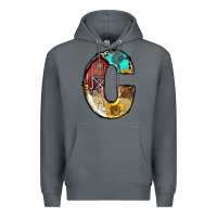 Rock farm life alphabet lowercase letters c Premium Hoodie - BundleAndBundleShop