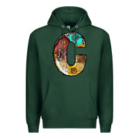Sports Green farm life alphabet lowercase letters c Premium Hoodie - BundleAndBundleShop