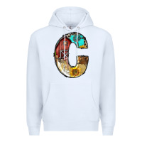 White farm life alphabet lowercase letters c Premium Hoodie - BundleAndBundleShop