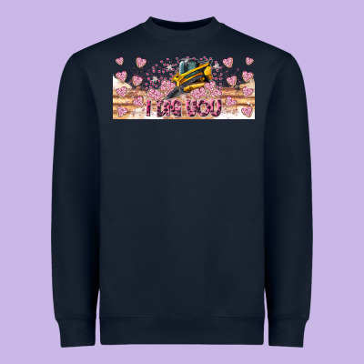 I Dig You Valentine 16oz Heavyweight Sweatshirt Designed By Cowhidedigitalart