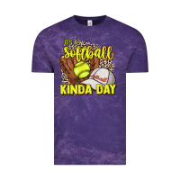 Cloud Purple It's a Softball kinda day leopard Vintage Tee - HowdyJamesFarm