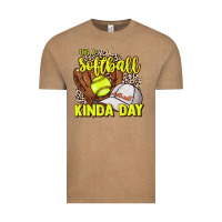 Vintage Coffee It's a Softball kinda day leopard Vintage Tee - HowdyJamesFarm