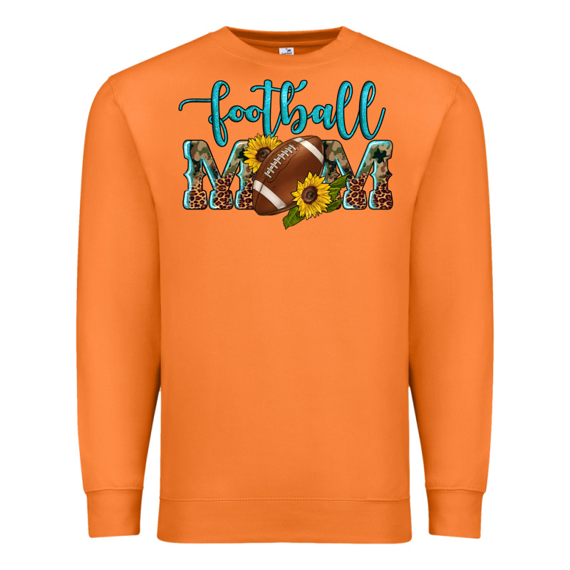 Western Leopard Camouflage Sunflowers  Glitter Mom Football Premium Sweatshirt by Artiststas | Teevron