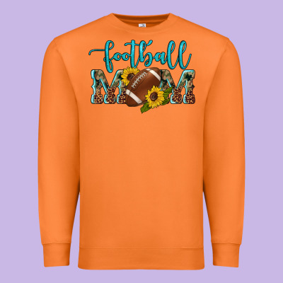 Western Leopard Camouflage Sunflowers  Glitter Mom Football Premium Sweatshirt Designed By Artiststas