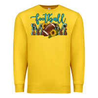Lemon western leopard camouflage sunflowers  glitter mom football Premium Sweatshirt - Artiststas