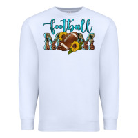White western leopard camouflage sunflowers  glitter mom football Premium Sweatshirt - Artiststas