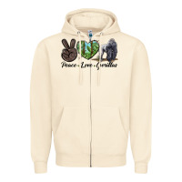 Peace Love Gorillas Zipper Hoodie | Teevron