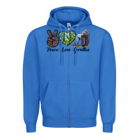 True Royal Peace Love Gorillas Zipper Hoodie - LillyAllenDesigns