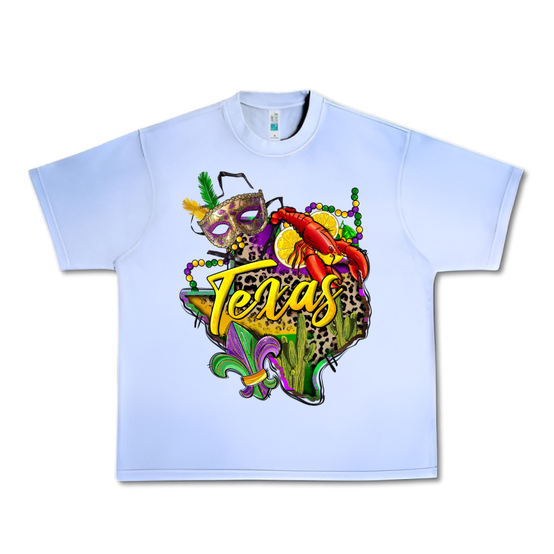 Texas Map Mardi Gras Urban Heavy Tee by CowGirlArtShop | Teevron