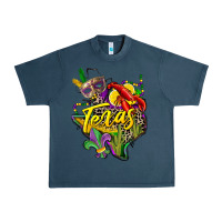 Midnight Navy texas map mardi gras Urban Heavy Tee - CowGirlArtShop