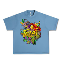 Pebble Blue texas map mardi gras Urban Heavy Tee - CowGirlArtShop