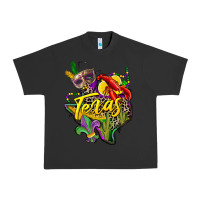 Pigment Black texas map mardi gras Urban Heavy Tee - CowGirlArtShop