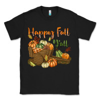 Black Happy Fall Y'all Classic Tee - texasbilliewilder