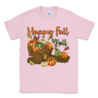 Bubblegum Pink Happy Fall Y'all Classic Tee - texasbilliewilder