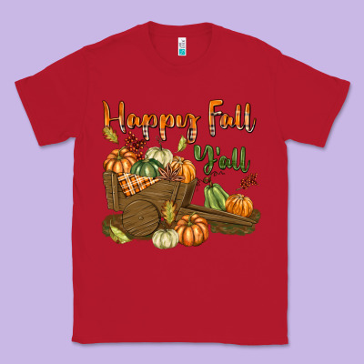 Happy Fall Y'all Classic Tee Designed By Texasbilliewilder