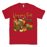 Red Happy Fall Y'all Classic Tee - texasbilliewilder