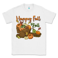 White Happy Fall Y'all Classic Tee - texasbilliewilder