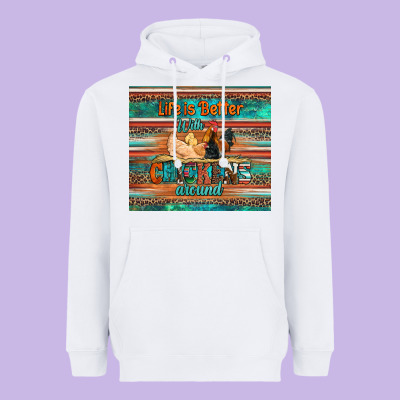 Life Is Better With Chickens Around Chicken Coop Heavyweight Hoodie Designed By Artiststas